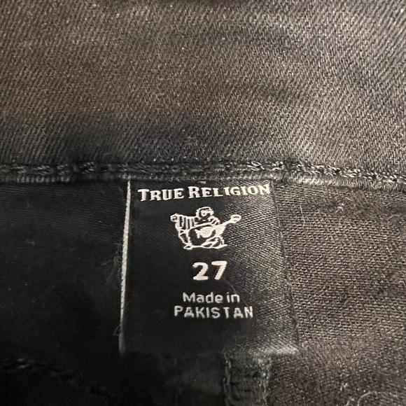 True Religion Women Ladies Halle Mid Rise Super Skinny Jeans Black  Size 27 - Picture 13 of 16